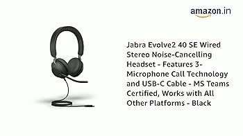 Jabra Evolve2 40 SE Wired Stereo Noise-Cancelling Headset